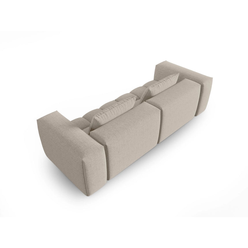 Verona 3-Sitzer Sofa aus Strukturierter Stoff in Sand (Sorella 05), 230x85 cm von Cosmopolitan Design – Bild 4