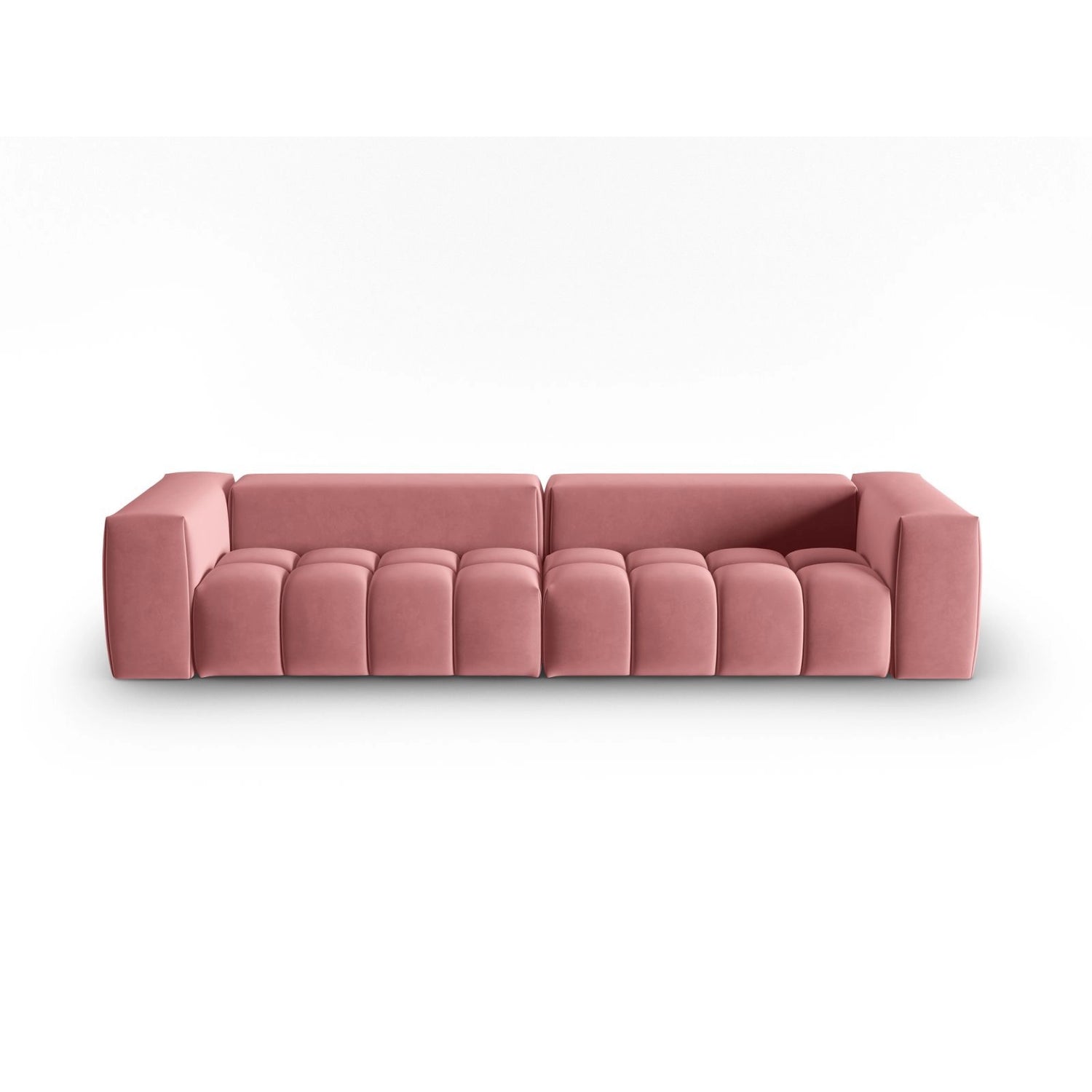 Verona 5-Sitzer Sofa aus Samt in Flamingo (Casino Salmon), 290x85 cm von Cosmopolitan Design – Bild 1