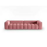 Verona 5-Sitzer Sofa aus Samt in Flamingo (Casino Salmon), 290x85 cm von Cosmopolitan Design – Bild 1