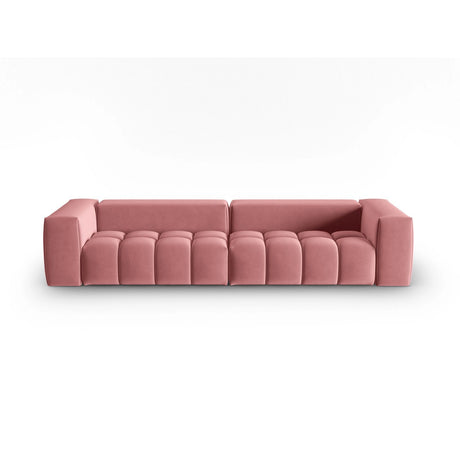 Verona 5-Sitzer Sofa aus Samt in Flamingo (Casino Salmon), 290x85 cm von Cosmopolitan Design – Bild 1