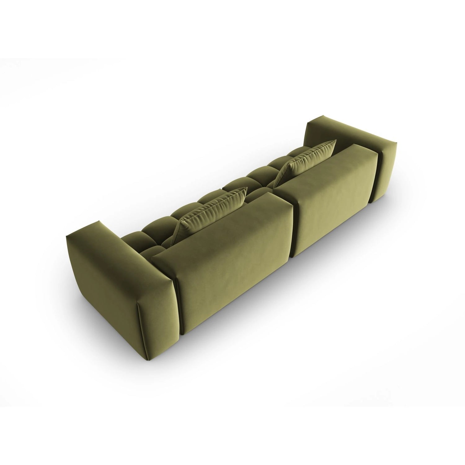 Verona 5-Sitzer Sofa aus Samt in Hellgrün (Casino Forest), 290x85 cm von Cosmopolitan Design – Bild 4