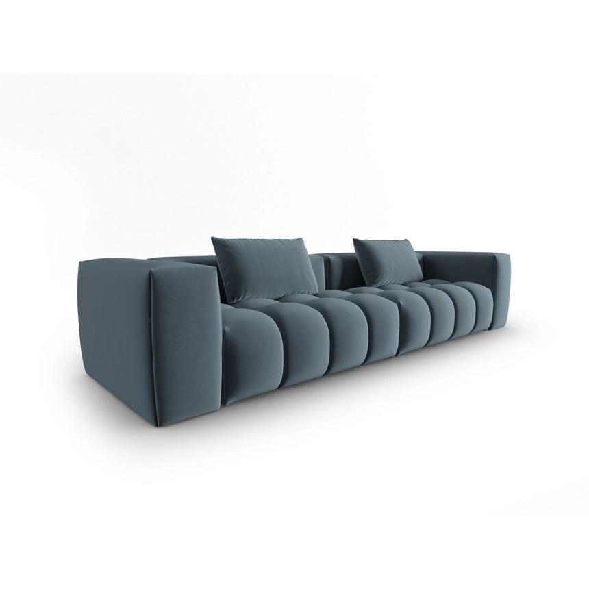 Verona 5-Sitzer Sofa aus Samt in Pastellblau (Casino Dark Blue), 290x85 cm von Cosmopolitan Design – Bild 3