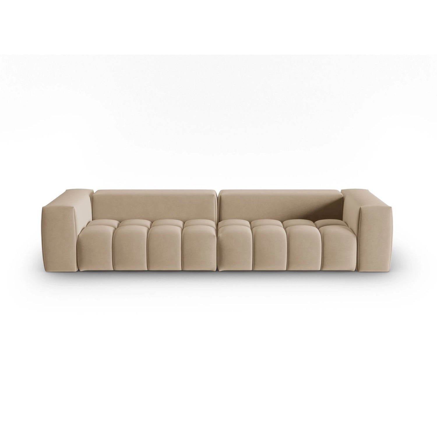 Verona 5-Sitzer Sofa aus Samt in Sand (Casino Lion), 290x85 cm von Cosmopolitan Design – Bild 1