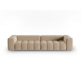 Verona 5-Sitzer Sofa aus Samt in Sand (Casino Lion), 290x85 cm von Cosmopolitan Design – Bild 1