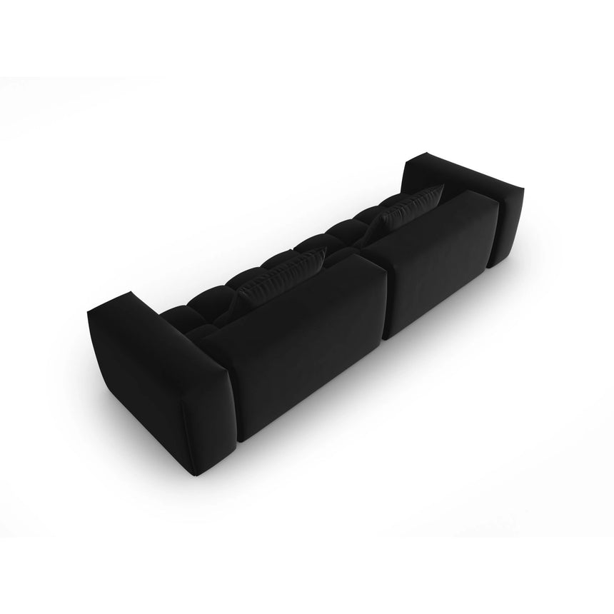 Verona 5-Sitzer Sofa aus Samt in Schwarz (Casino Black), 290x85 cm von Cosmopolitan Design – Bild 4