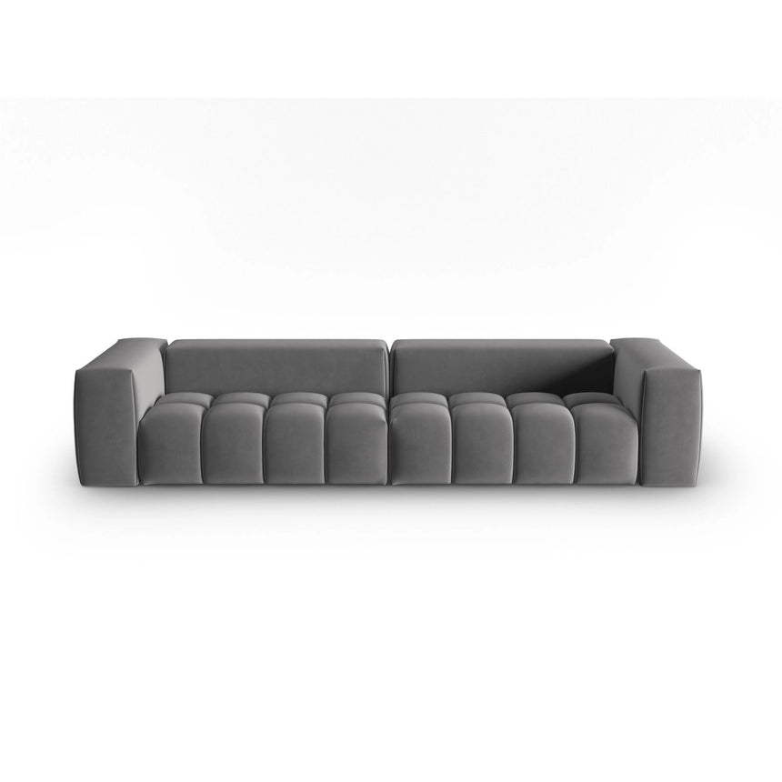 Verona 5-Sitzer Sofa aus Samt in Warmes Grau (Casino Anthracite), 290x85 cm von Cosmopolitan Design – Bild 1