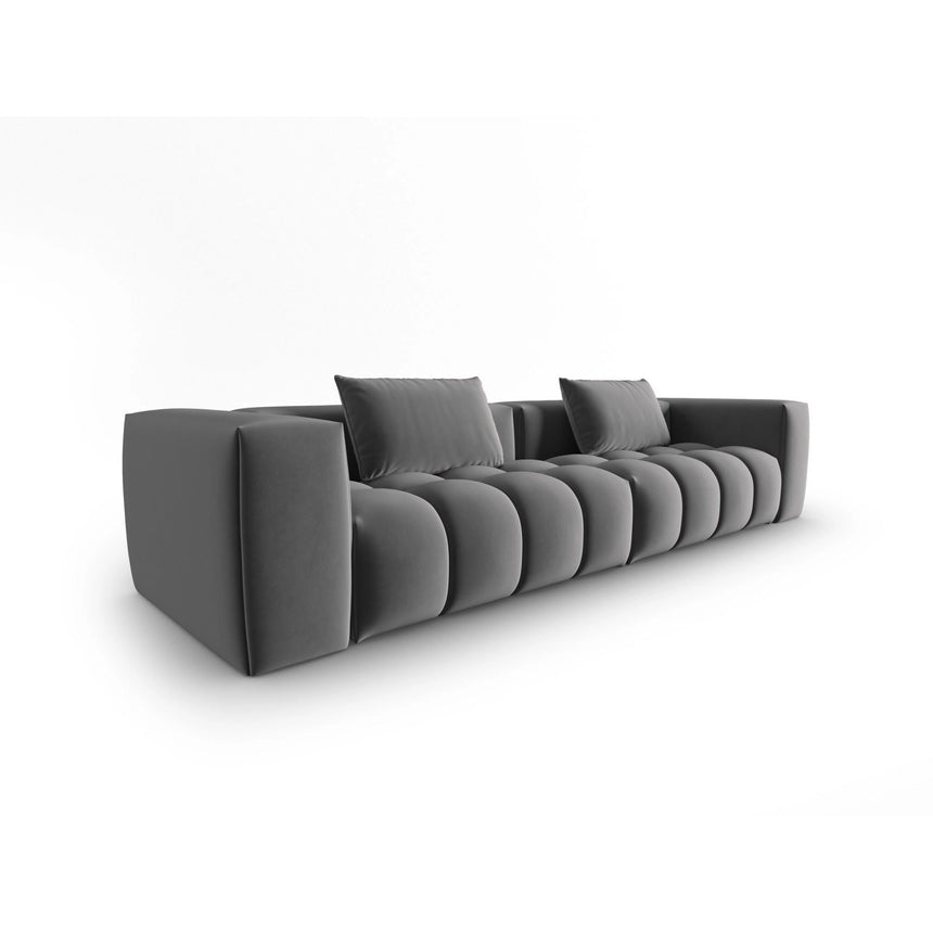 Verona 5-Sitzer Sofa aus Samt in Warmes Grau (Casino Anthracite), 290x85 cm von Cosmopolitan Design – Bild 3