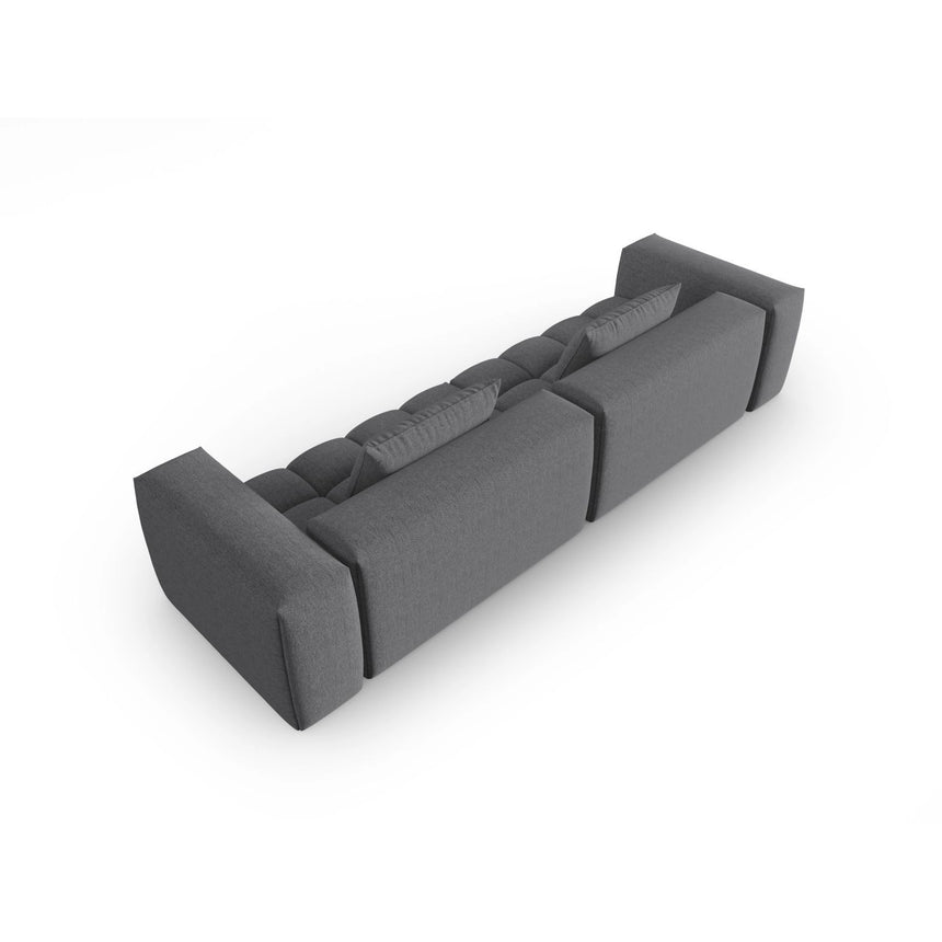 Verona 5-Sitzer Sofa aus Strukturierter Stoff in Grau (Sorella 89), 290x85 cm von Cosmopolitan Design – Bild 4