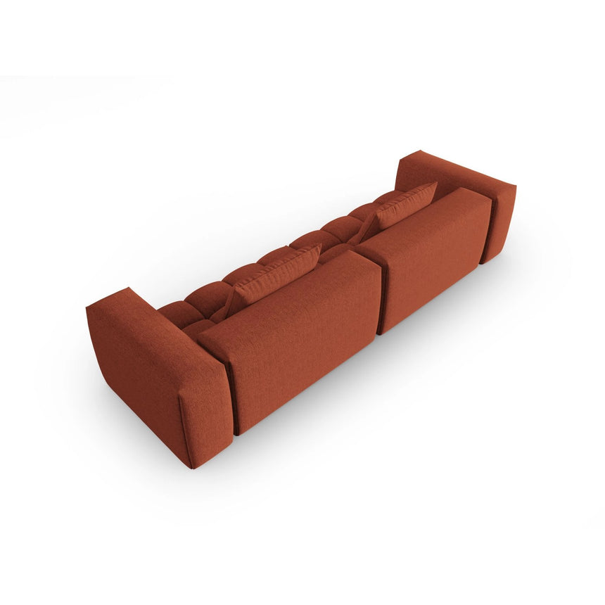 Verona 5-Sitzer Sofa aus Strukturierter Stoff in Koralle (Sorella 58), 290x85 cm von Cosmopolitan Design – Bild 4