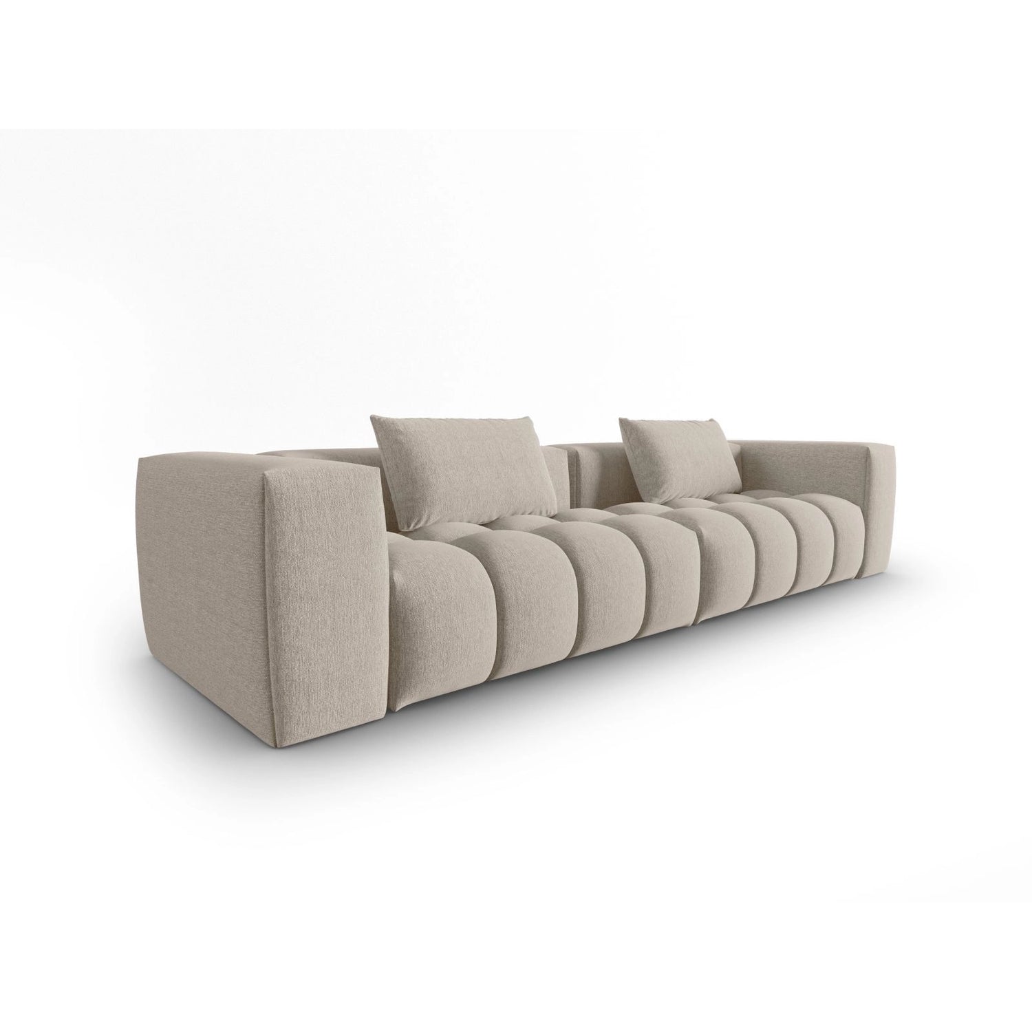 Verona 5-Sitzer Sofa aus Strukturierter Stoff in Sand (Sorella 05), 290x85 cm von Cosmopolitan Design – Bild 3