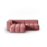 Verona Modulares 3-Sitzer Ecksofa, Linke Seite, aus Samt in Flamingo (Casino Salmon), 205x145 cm von Cosmopolitan Design – Bild 1