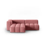 Verona Modulares 3-Sitzer Ecksofa, Linke Seite, aus Samt in Flamingo (Casino Salmon), 205x145 cm von Cosmopolitan Design – Bild 1