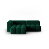 Verona Modulares 3-Sitzer Ecksofa, Linke Seite, aus Samt in Flaschengrün (Casino Deep Green), 205x145 cm von Cosmopolitan Design – Bild 1