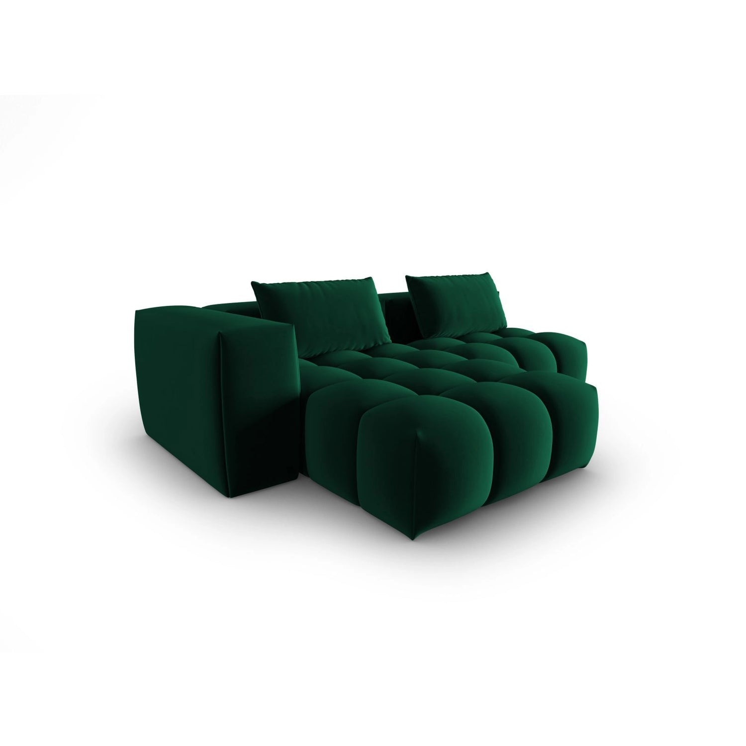 Verona Modulares 3-Sitzer Ecksofa, Linke Seite, aus Samt in Flaschengrün (Casino Deep Green), 205x145 cm von Cosmopolitan Design – Bild 4
