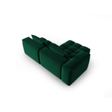 Verona Modulares 3-Sitzer Ecksofa, Linke Seite, aus Samt in Flaschengrün (Casino Deep Green), 205x145 cm von Cosmopolitan Design – Bild 5