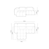 Verona Modulares 3-Sitzer Ecksofa, Linke Seite, aus Samt in Hellgrün (Casino Forest), 205x145 cm von Cosmopolitan Design – Bild 2