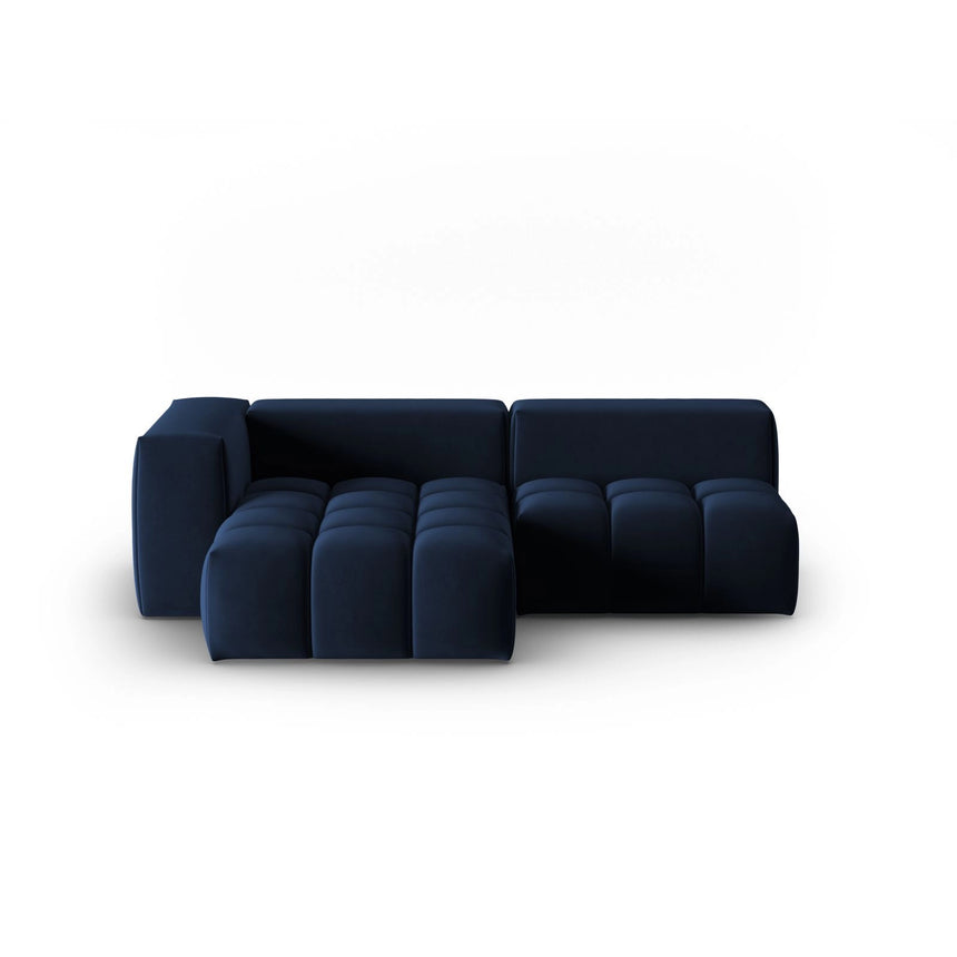 Verona Modulares 3-Sitzer Ecksofa, Linke Seite, aus Samt in Königsblau (Casino Deep Blue), 205x145 cm von Cosmopolitan Design – Bild 1