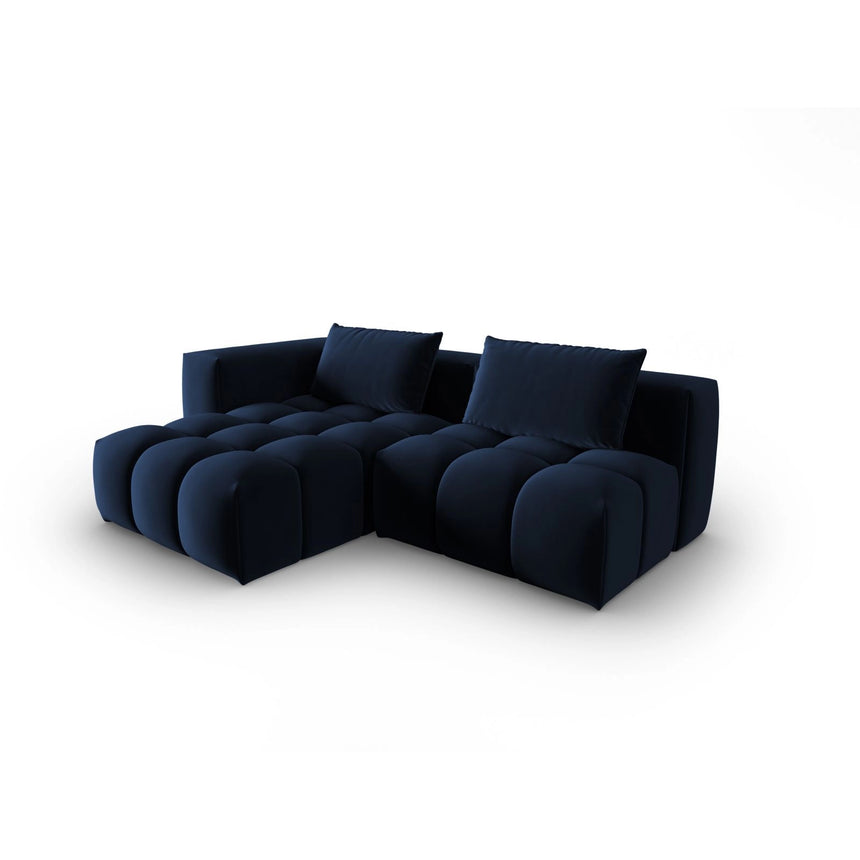 Verona Modulares 3-Sitzer Ecksofa, Linke Seite, aus Samt in Königsblau (Casino Deep Blue), 205x145 cm von Cosmopolitan Design – Bild 3