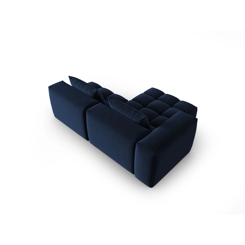 Verona Modulares 3-Sitzer Ecksofa, Linke Seite, aus Samt in Königsblau (Casino Deep Blue), 205x145 cm von Cosmopolitan Design – Bild 5