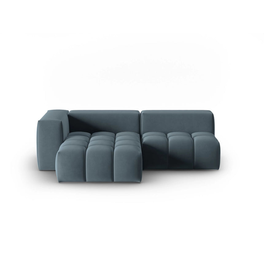 Verona Modulares 3-Sitzer Ecksofa, Linke Seite, aus Samt in Pastellblau (Casino Dark Blue), 205x145 cm von Cosmopolitan Design – Bild 1
