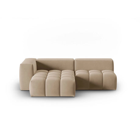 Verona Modulares 3-Sitzer Ecksofa, Linke Seite, aus Samt in Sand (Casino Lion), 205x145 cm von Cosmopolitan Design – Bild 1