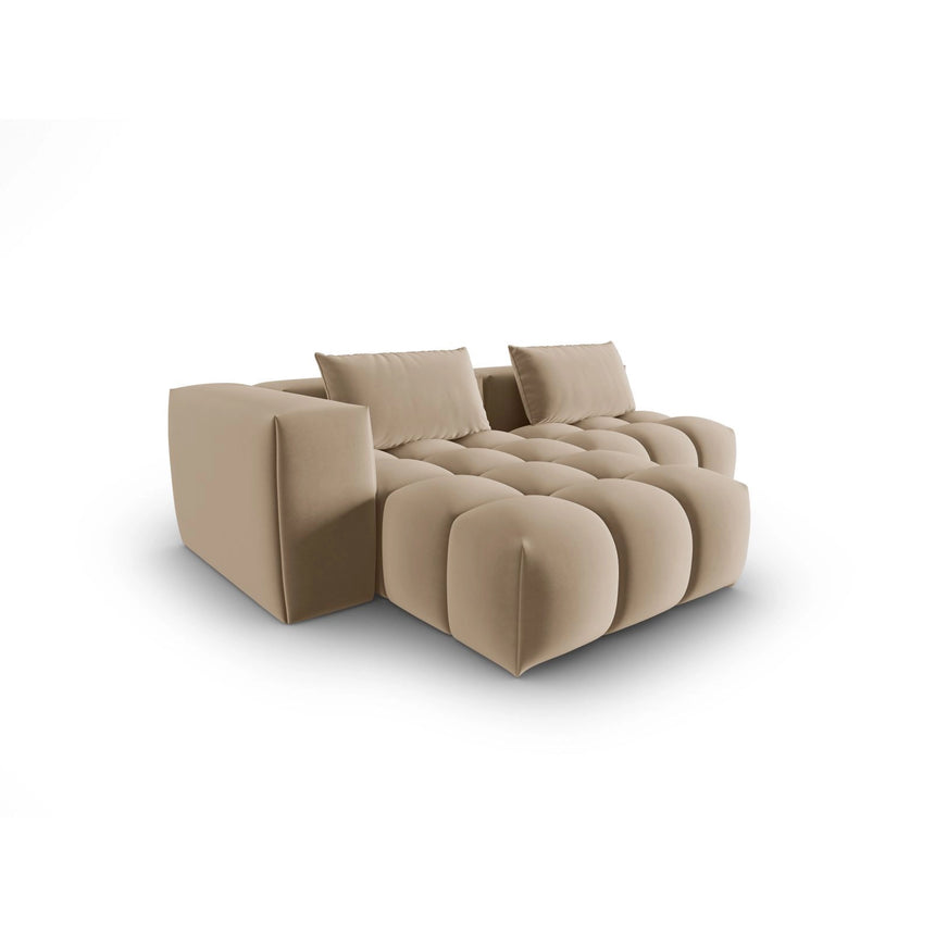 Verona Modulares 3-Sitzer Ecksofa, Linke Seite, aus Samt in Sand (Casino Lion), 205x145 cm von Cosmopolitan Design – Bild 4