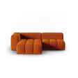 Verona Modulares 3-Sitzer Ecksofa, Linke Seite, aus Samt in Terrakotta (Casino Terracota), 205x145 cm von Cosmopolitan Design – Bild 1