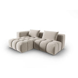 Verona Modulares 3-Sitzer Ecksofa, Linke Seite, aus Samt oder Strukturstoff, 205x145 cm von Cosmopolitan Design – Bild 3