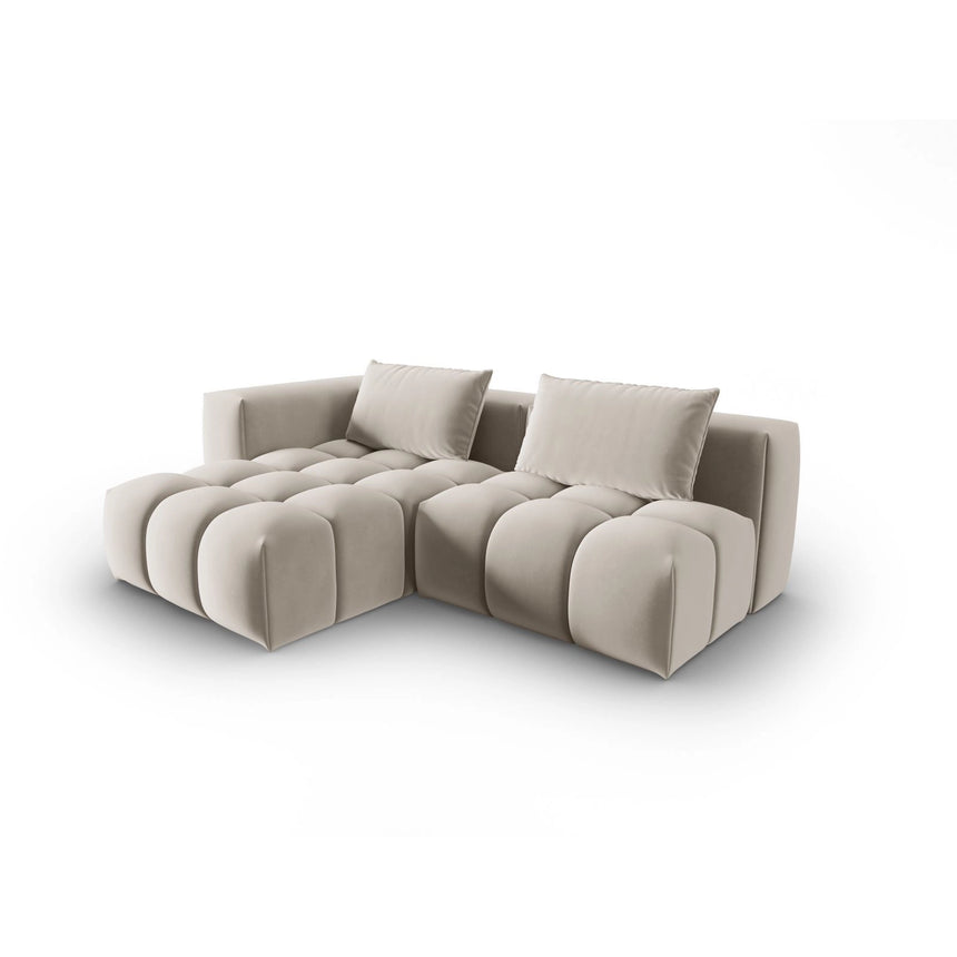 Verona Modulares 3-Sitzer Ecksofa, Linke Seite, aus Samt oder Strukturstoff, 205x145 cm von Cosmopolitan Design – Bild 3