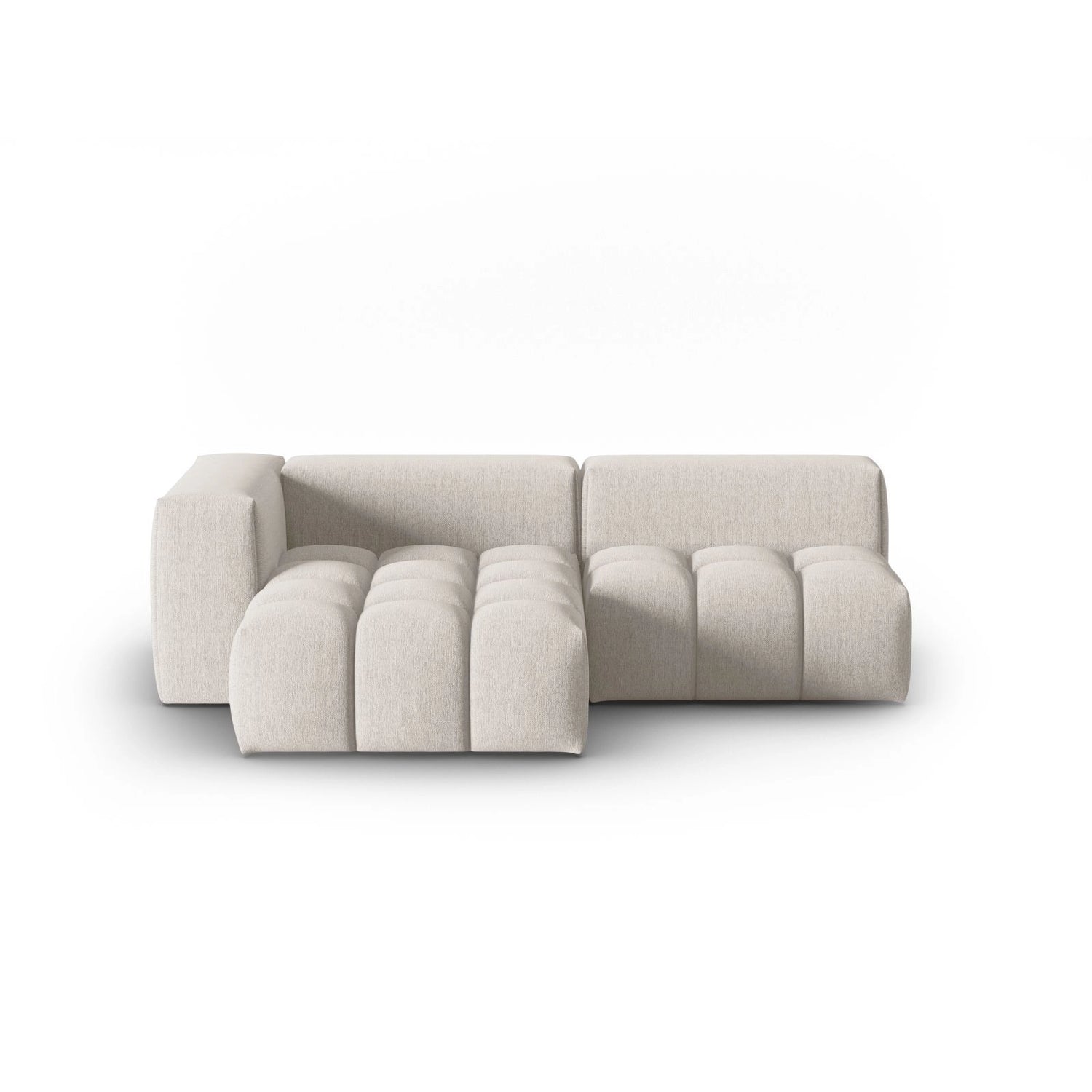 Verona Modulares 3-Sitzer Ecksofa, Linke Seite, aus Strukturierter Stoff in Beige (Sorella 03), 205x145 cm von Cosmopolitan Design – Bild 1