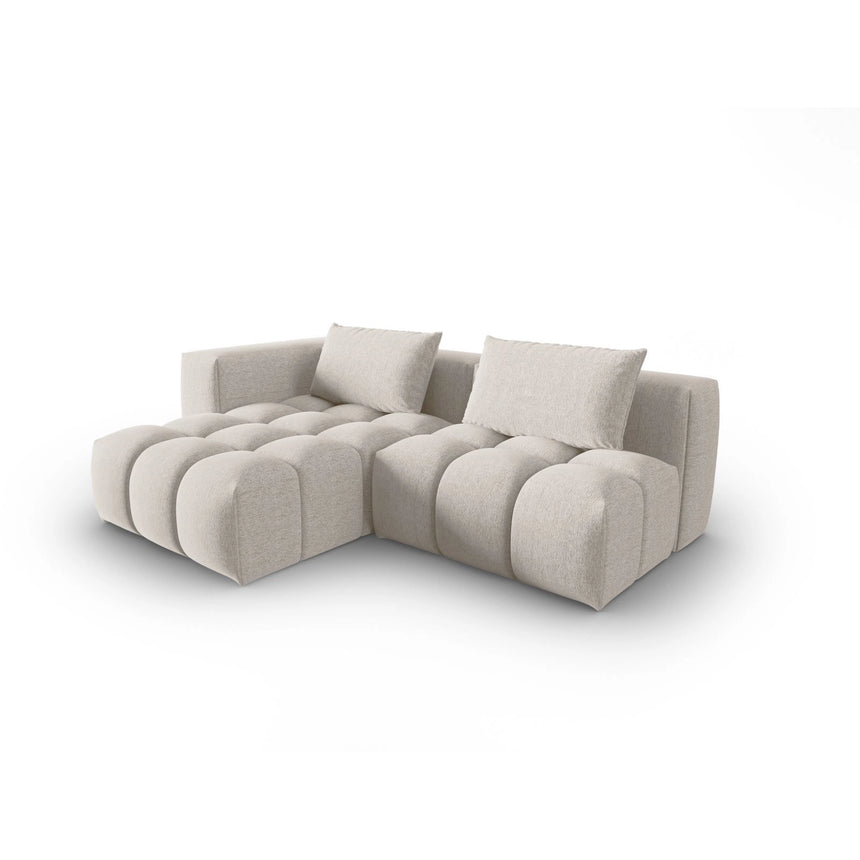 Verona Modulares 3-Sitzer Ecksofa, Linke Seite, aus Strukturierter Stoff in Beige (Sorella 03), 205x145 cm von Cosmopolitan Design – Bild 3