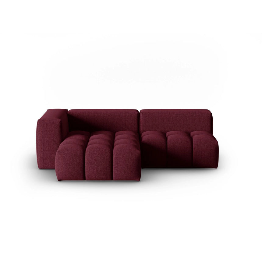 Verona Modulares 3-Sitzer Ecksofa, Linke Seite, aus Strukturierter Stoff in Burgund (Sorella 59), 205x145 cm von Cosmopolitan Design – Bild 1