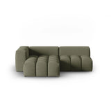 Verona Modulares 3-Sitzer Ecksofa, Linke Seite, aus Strukturierter Stoff in Dunkles olivgrün (Sorella 34), 205x145 cm von Cosmopolitan Design – Bild 1
