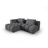 Verona Modulares 3-Sitzer Ecksofa, Linke Seite, aus Strukturierter Stoff in Grau (Sorella 89), 205x145 cm von Cosmopolitan Design – Bild 3