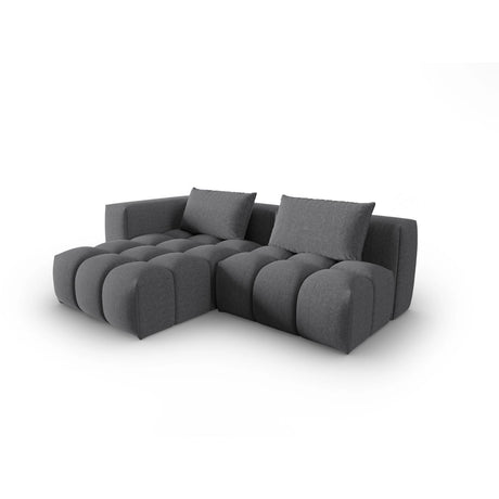 Verona Modulares 3-Sitzer Ecksofa, Linke Seite, aus Strukturierter Stoff in Grau (Sorella 89), 205x145 cm von Cosmopolitan Design – Bild 3