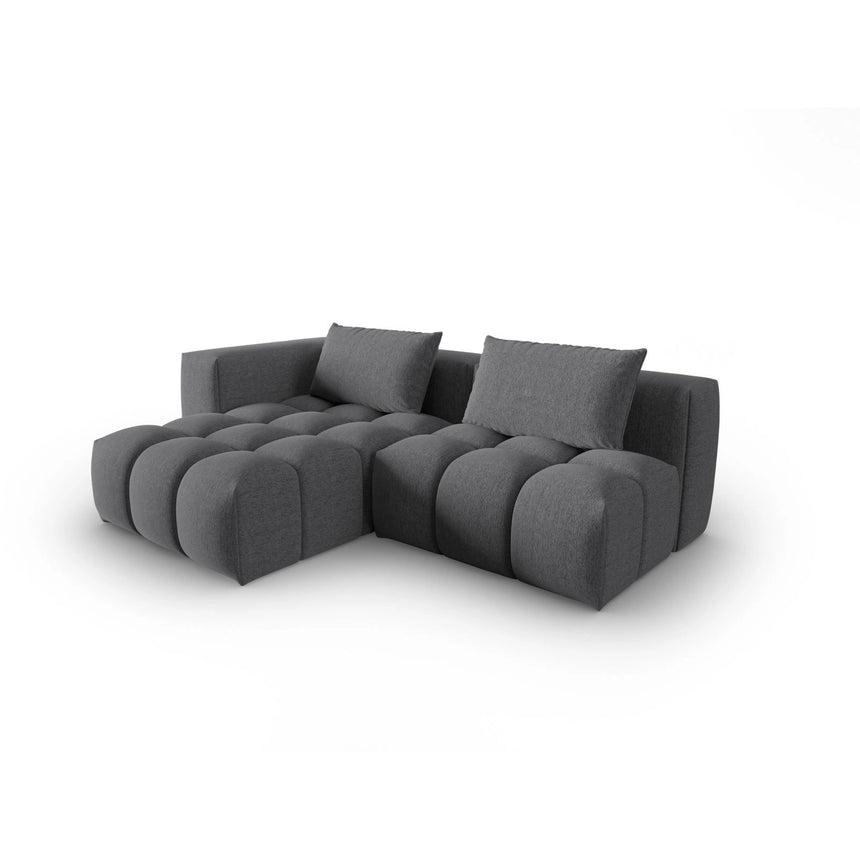 Verona Modulares 3-Sitzer Ecksofa, Linke Seite, aus Strukturierter Stoff in Grau (Sorella 89), 205x145 cm von Cosmopolitan Design – Bild 3