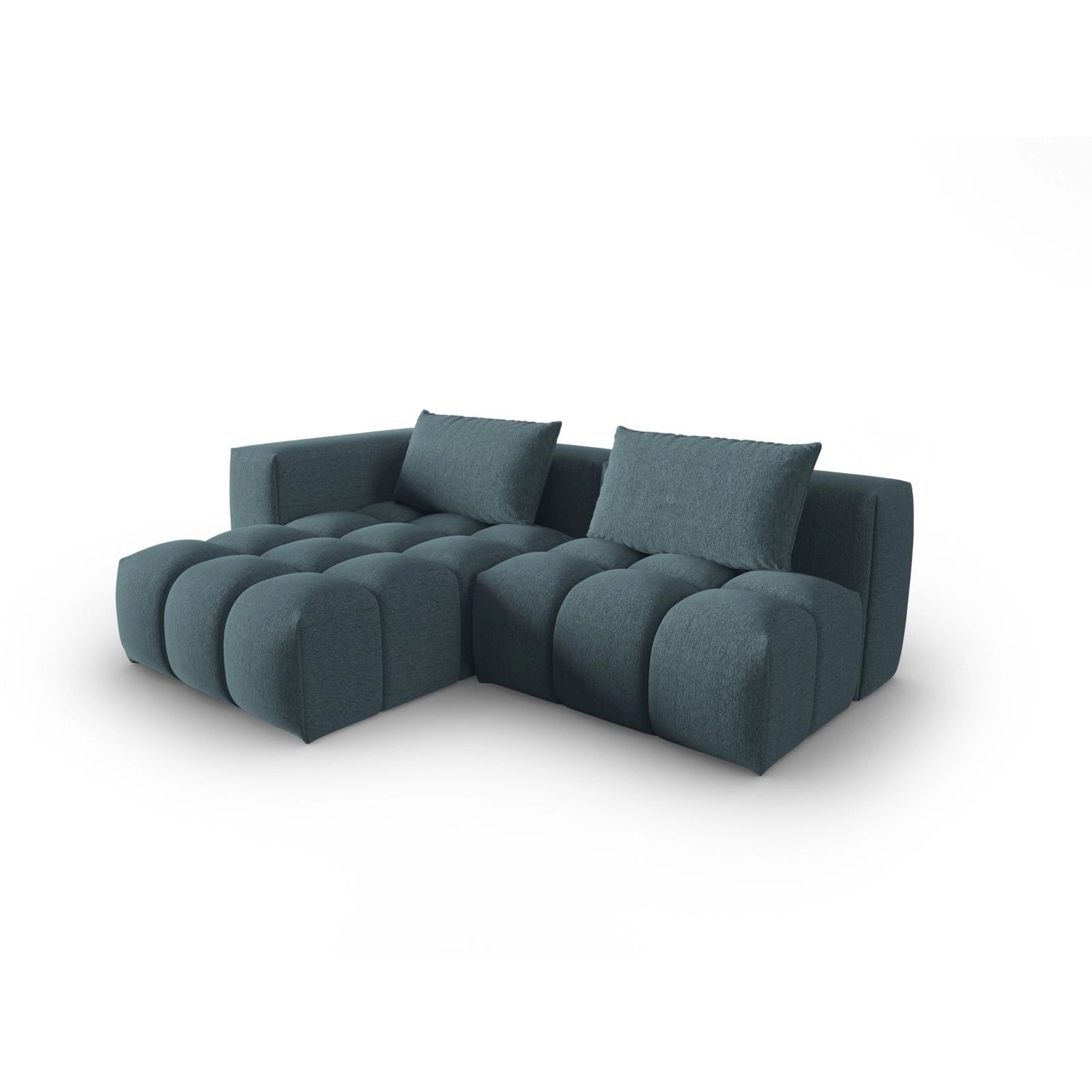 Verona Modulares 3-Sitzer Ecksofa, Linke Seite, aus Strukturierter Stoff in Hellblau (Sorella 76), 205x145 cm von Cosmopolitan Design – Bild 3