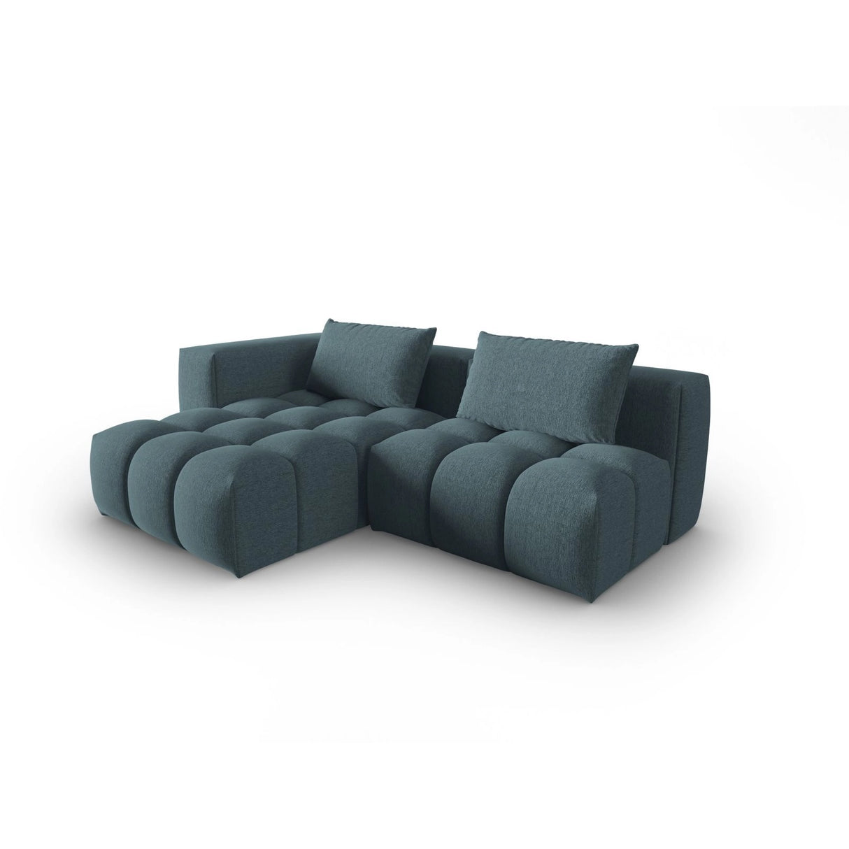 Verona Modulares 3-Sitzer Ecksofa, Linke Seite, aus Strukturierter Stoff in Hellblau (Sorella 76), 205x145 cm von Cosmopolitan Design – Bild 3