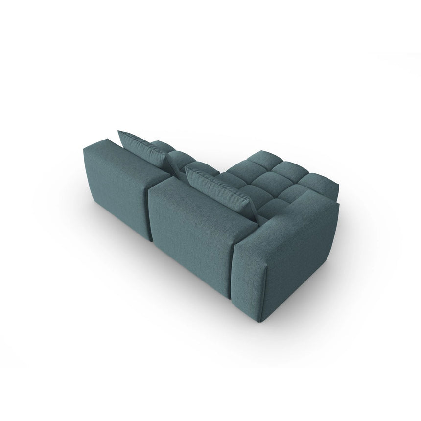 Verona Modulares 3-Sitzer Ecksofa, Linke Seite, aus Strukturierter Stoff in Hellblau (Sorella 76), 205x145 cm von Cosmopolitan Design – Bild 5