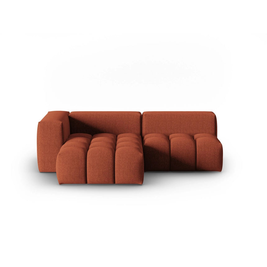 Verona Modulares 3-Sitzer Ecksofa, Linke Seite, aus Strukturierter Stoff in Koralle (Sorella 58), 205x145 cm von Cosmopolitan Design – Bild 1