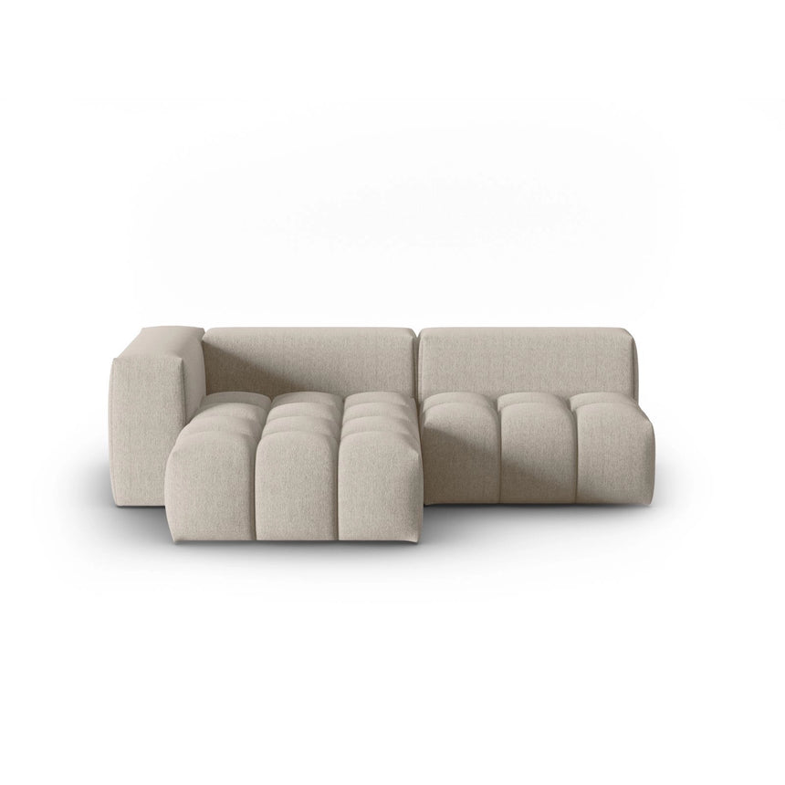 Verona Modulares 3-Sitzer Ecksofa, Linke Seite, aus Strukturierter Stoff in Sand (Sorella 05), 205x145 cm von Cosmopolitan Design – Bild 1