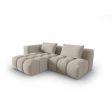 Verona Modulares 3-Sitzer Ecksofa, Linke Seite, aus Strukturierter Stoff in Sand (Sorella 05), 205x145 cm von Cosmopolitan Design – Bild 3