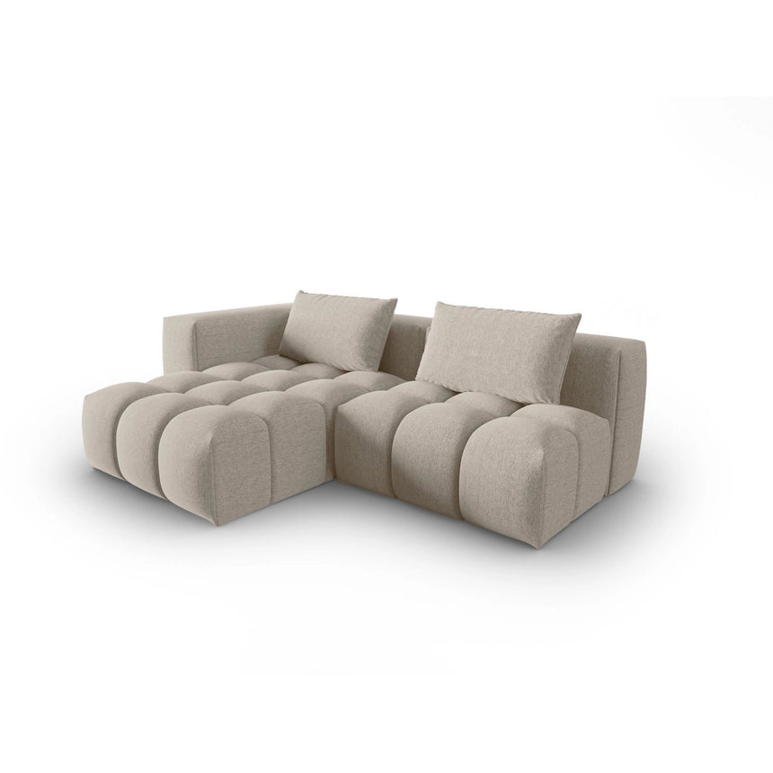Verona Modulares 3-Sitzer Ecksofa, Linke Seite, aus Strukturierter Stoff in Sand (Sorella 05), 205x145 cm von Cosmopolitan Design – Bild 3