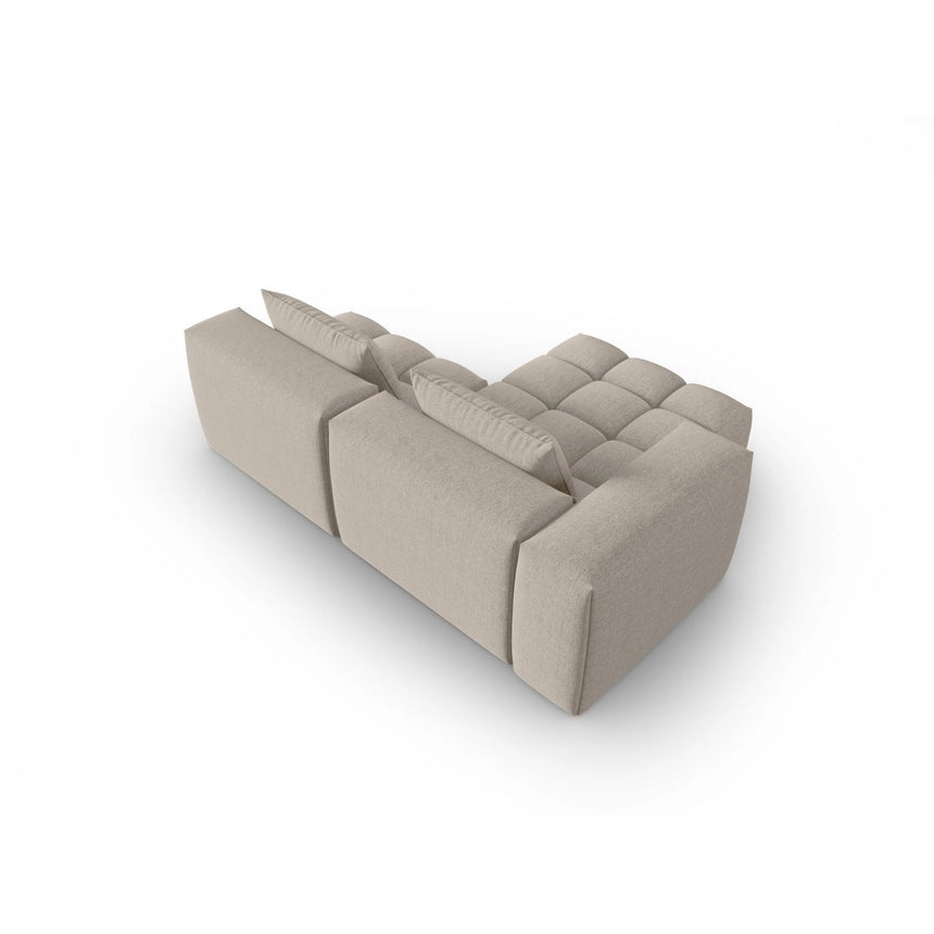 Verona Modulares 3-Sitzer Ecksofa, Linke Seite, aus Strukturierter Stoff in Sand (Sorella 05), 205x145 cm von Cosmopolitan Design – Bild 5