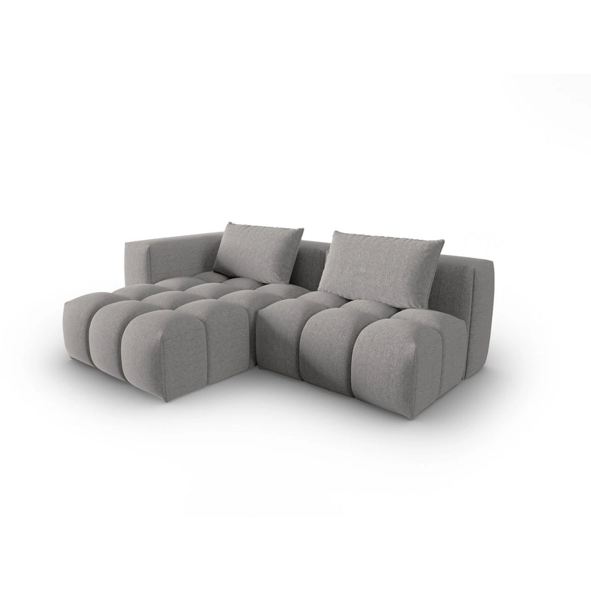Verona Modulares 3-Sitzer Ecksofa, Linke Seite, aus Strukturierter Stoff in Warmes Grau (Sorella 84), 205x145 cm von Cosmopolitan Design – Bild 3