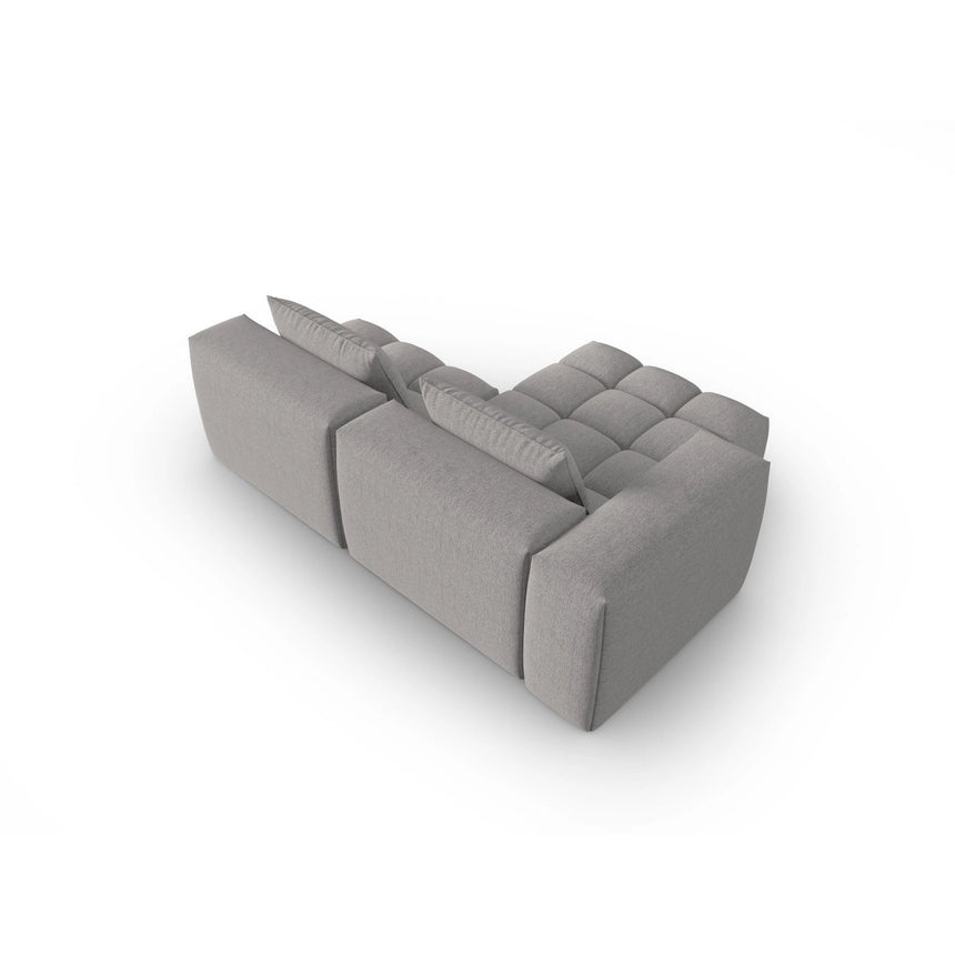 Verona Modulares 3-Sitzer Ecksofa, Linke Seite, aus Strukturierter Stoff in Warmes Grau (Sorella 84), 205x145 cm von Cosmopolitan Design – Bild 5