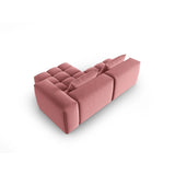 Verona Modulares 3-Sitzer Ecksofa, Rechte Seite, aus Samt in Flamingo (Casino Salmon), 205x145 cm von Cosmopolitan Design – Bild 5