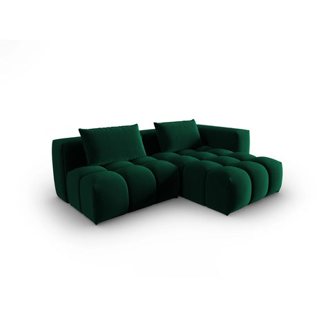 Verona Modulares 3-Sitzer Ecksofa, Rechte Seite, aus Samt in Flaschengrün (Casino Deep Green), 205x145 cm von Cosmopolitan Design – Bild 3