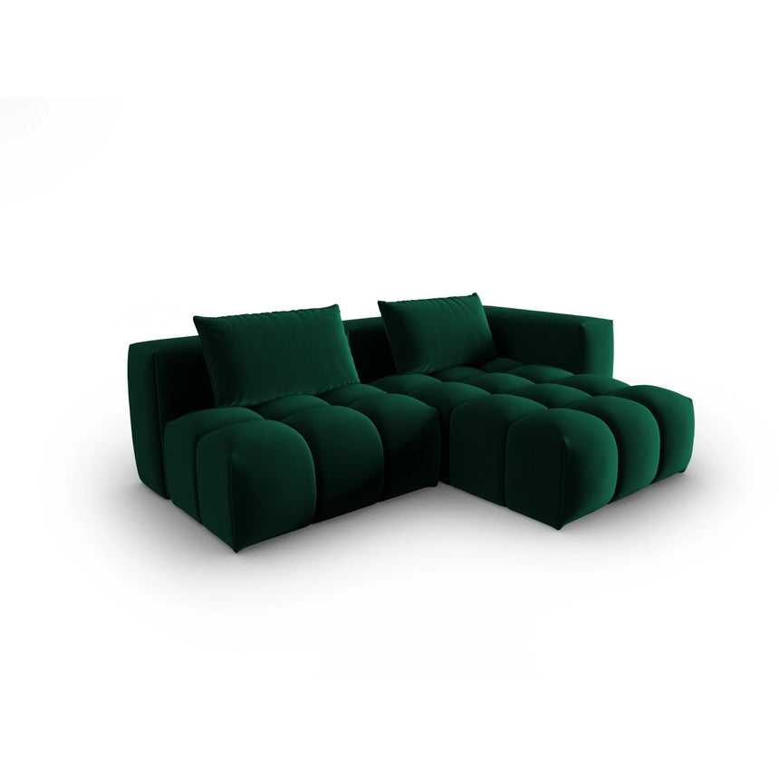 Verona Modulares 3-Sitzer Ecksofa, Rechte Seite, aus Samt in Flaschengrün (Casino Deep Green), 205x145 cm von Cosmopolitan Design – Bild 3