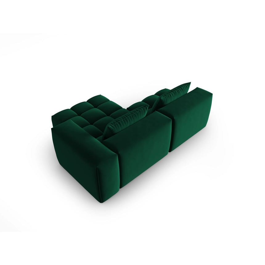 Verona Modulares 3-Sitzer Ecksofa, Rechte Seite, aus Samt in Flaschengrün (Casino Deep Green), 205x145 cm von Cosmopolitan Design – Bild 5